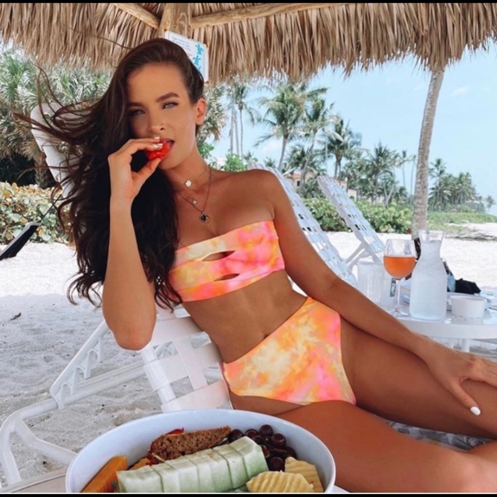 Color block bandeau, Corona Del Mar Tie dye